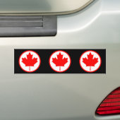 Kanada-Ahornblatt innerhalb eines Ringes Autoaufkleber (Auf Auto)