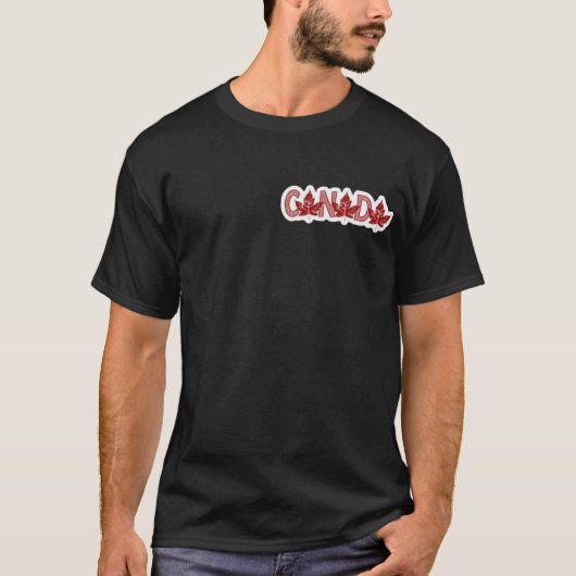 Kanada-Ahornblatt-Kunst T-Shirt (Vorderseite)