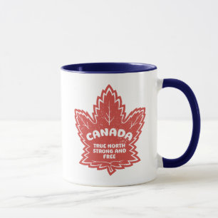 Kanada Ahornblatt Wahre Nord Starker Und Frei Tasse