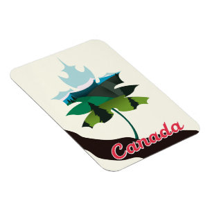 Kanada-Ahornblatt weiße Edition Magnet