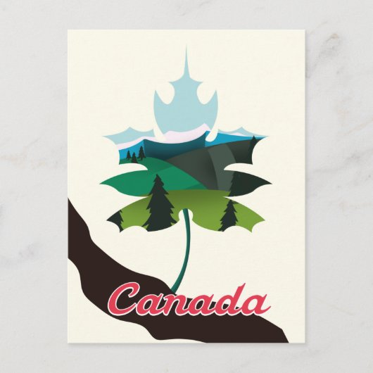 Kanada-Ahornblattausgabe Postkarte (Vorderseite)