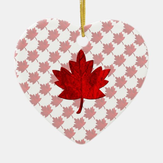 Kanada-Ahornblätterblatt von Shirley Taylor Kerami Keramik Ornament (Vorne)