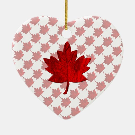 Kanada-Ahornblätterblatt von Shirley Taylor Kerami Keramik Ornament (Hinten)