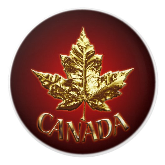 Kanada Ahornleaf Door Knobs Keramikknauf (Vorderseite)