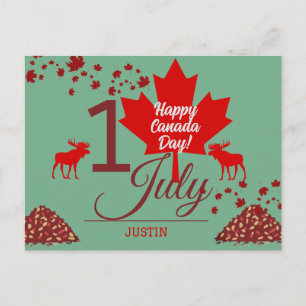 Kanada Ahornleaf, Happy Canada Tag, 1. Juli Feiertagspostkarte
