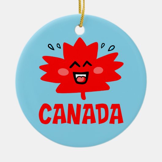 Kanada Ahornleaf Keramik Ornament (Vorne)