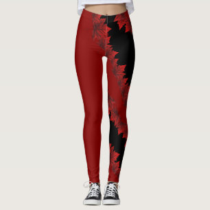 Kanada Ahornleaf-Leggings Herbst verlässt Leggings