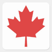 Kanada Ahornleaf Quadratischer Aufkleber (Vorderseite)