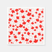 Kanada Ahornleaf Red White Random Muster Serviette (Vorderseite)