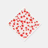 Kanada Ahornleaf Red White Random Muster Serviette (Ecke)