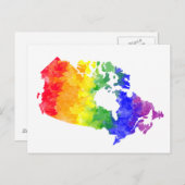 Kanada Ahornleaf Regenbogen Pride Postkarte (Vorne/Hinten)