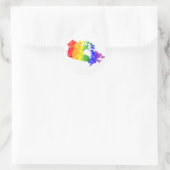 Kanada - Ahornleaf-Regenbogen-Pride Runder Aufkleber (Tasche)