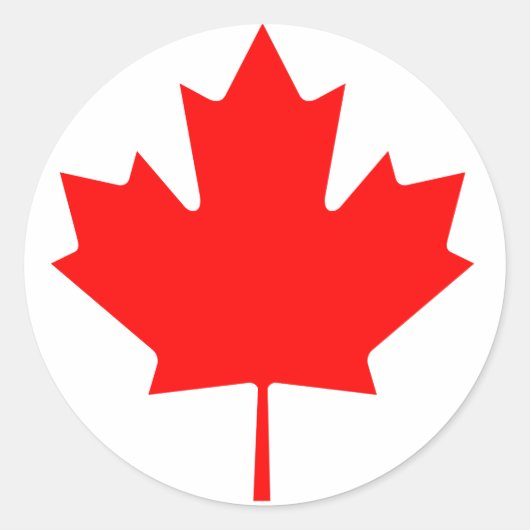 Kanada Ahornleaf Runder Aufkleber (Vorderseite)
