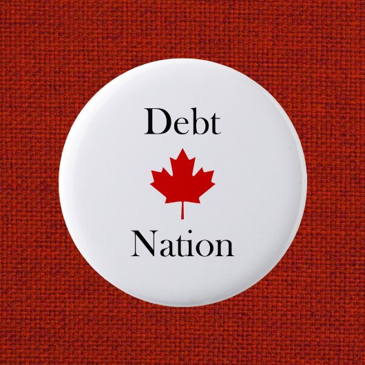 Kanada Ahornleaf Schulden Nation Light Color Button