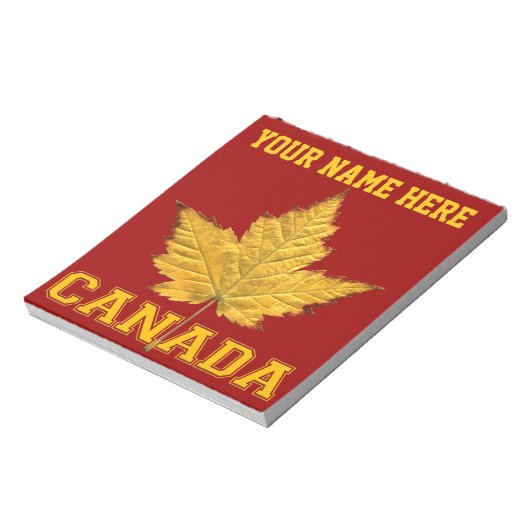 Kanada Ahornleaf Souvenir Kanada Varsity Notepad Notizblock (Rotiert)