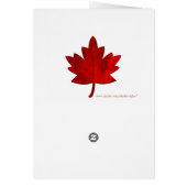 Kanada-Ahornleaf von Shirley Taylor Note Card (Hinten)