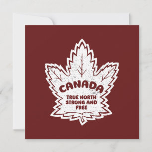 Kanada Ahornleaf Wahrer Norden stark und frei Feiertagskarte