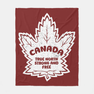Kanada Ahornleaf Wahrer Norden stark und frei Fleecedecke