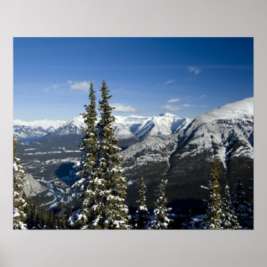 Kanada, Alberta, Banff. Aussicht auf das Bow-Tal Poster (Vorne)
