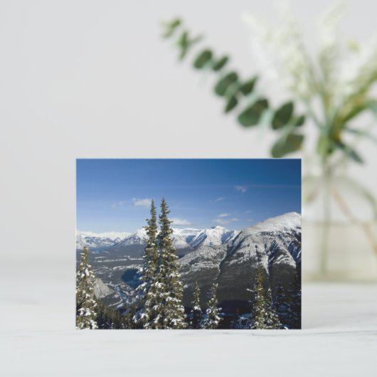 Kanada, Alberta, Banff. Aussicht auf das Bow-Tal Postkarte (Stehend Vorderseite)