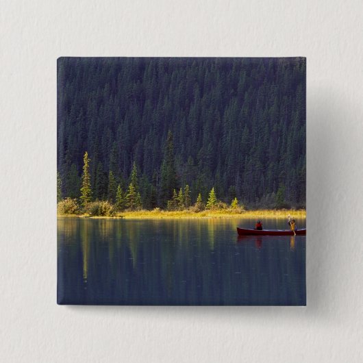 Kanada, Alberta, Baniff National Park. Zwei Jungs Button (Vorderseite)