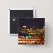 Kanada, Alberta, Calgary: City Skyline aus Button (Vorne & Hinten)