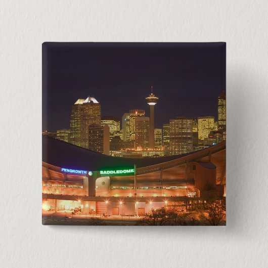 Kanada, Alberta, Calgary: City Skyline aus Button (Vorderseite)