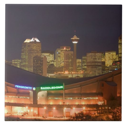 Kanada, Alberta, Calgary: City Skyline aus Fliese (Vorderseite)