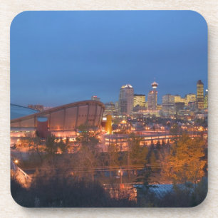 Kanada, Alberta, Calgary: Stadt-Skyline von 4 Getränkeuntersetzer