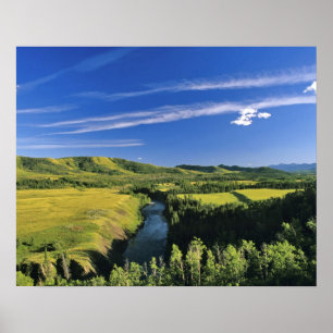 Kanada, Alberta, Der Highwood River entlang der Poster