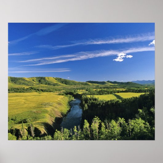 Kanada, Alberta, der Highwood River entlang der Poster (Vorne)