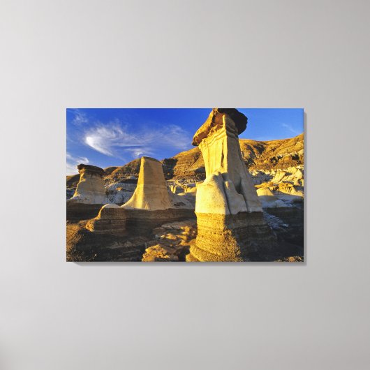 Kanada, Alberta, Drumheller. Hoodoos. Leinwanddruck (Vorderseite)