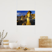 Kanada, Alberta, Drumheller. Hoodoos. Poster (Küche)