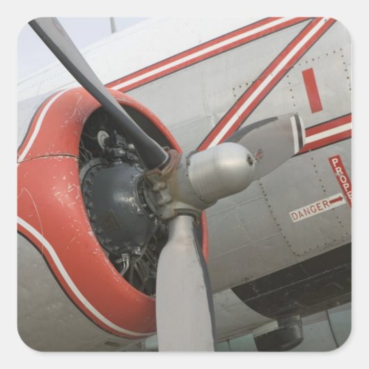 Kanada, Alberta, Edmonton: Alberta Aviation Quadratischer Aufkleber (Vorderseite)