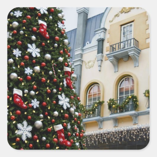 Kanada, Alberta, Edmonton. West Edmonton Mall. Quadratischer Aufkleber (Vorderseite)