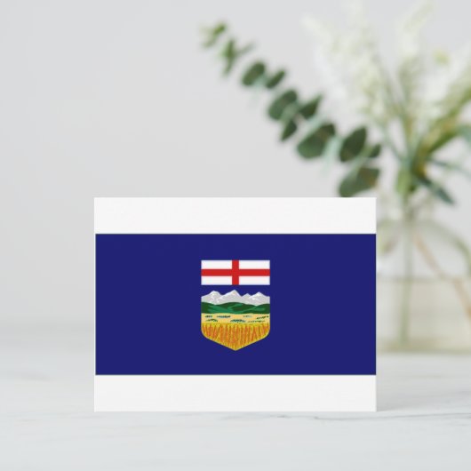 Kanada-Alberta-Flagge Postkarte (Stehend Vorderseite)