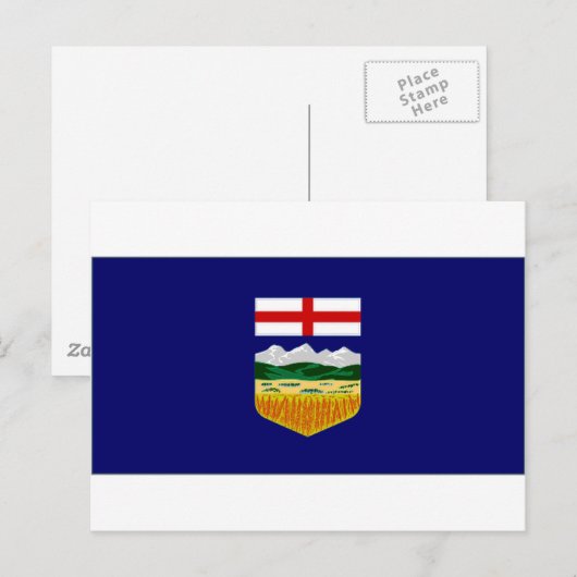 Kanada-Alberta-Flagge Postkarte (Vorne/Hinten)