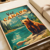 Kanada Alberta - Grizzly Bären Poster
