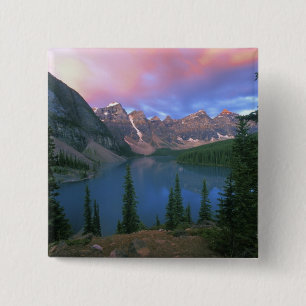 Kanada, Alberta, Lake Moraine bei Morgengrauen, Ba Button