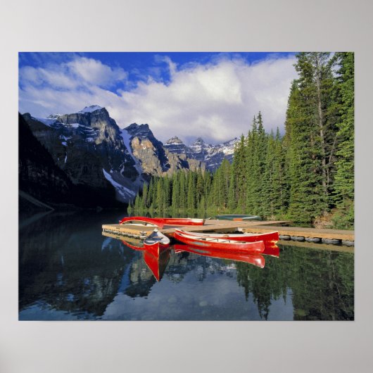 Kanada, Alberta, Moraine Lake. Der Glanz Poster (Vorne)
