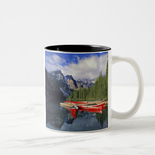 Kanada, Alberta, Moraine Lake. Der Glanz Zweifarbige Tasse (Rechts)
