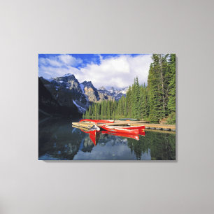 Kanada, Alberta, Moraine Lake. Die glatte Leinwanddruck