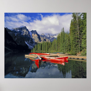 Kanada, Alberta, Moraine Lake. Die glatte Poster