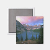 Kanada, Alberta, Moraine-See bei Dawn, Banff Magnet (Vorderseite/Rückseite)