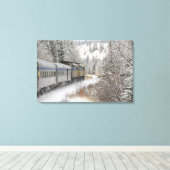 Kanada, Alberta. VIA Rail Snow Train zwischen Leinwanddruck (Insitu (Holzboden))