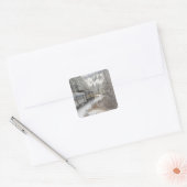 Kanada, Alberta. VIA Rail Snow Train zwischen Quadratischer Aufkleber (Umschlag)