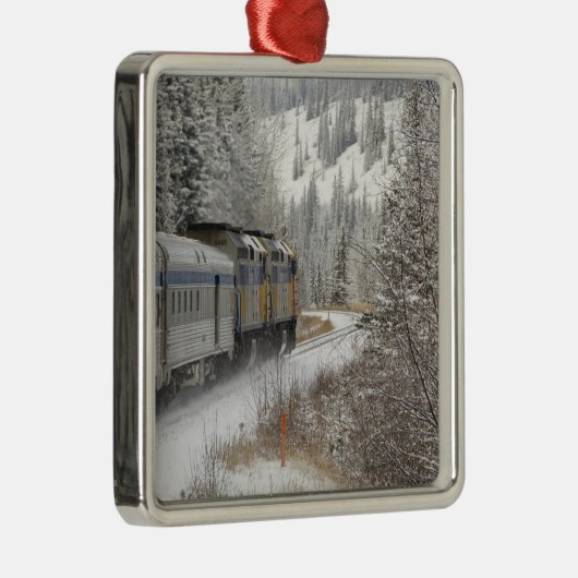 Kanada, Alberta. VIA Schienennetz Silbernes Ornament (Rechts)