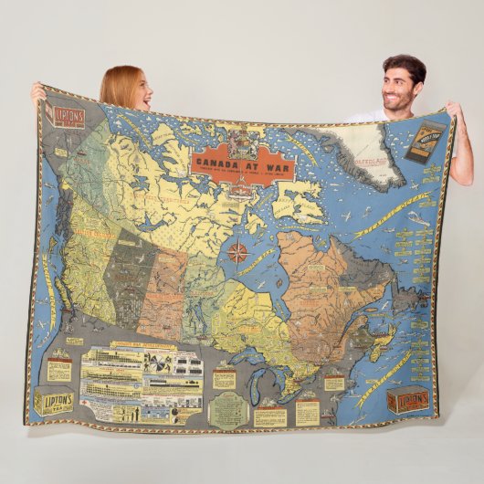 Kanada am Krieg Fleecedecke (Beispiel)