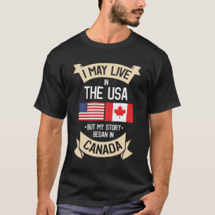 Kanada American Flag USA Kanadische Roots Geschenk T-Shirt