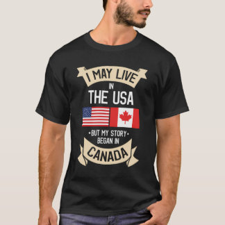 Kanada American Flag USA Kanadische Roots Geschenk T-Shirt